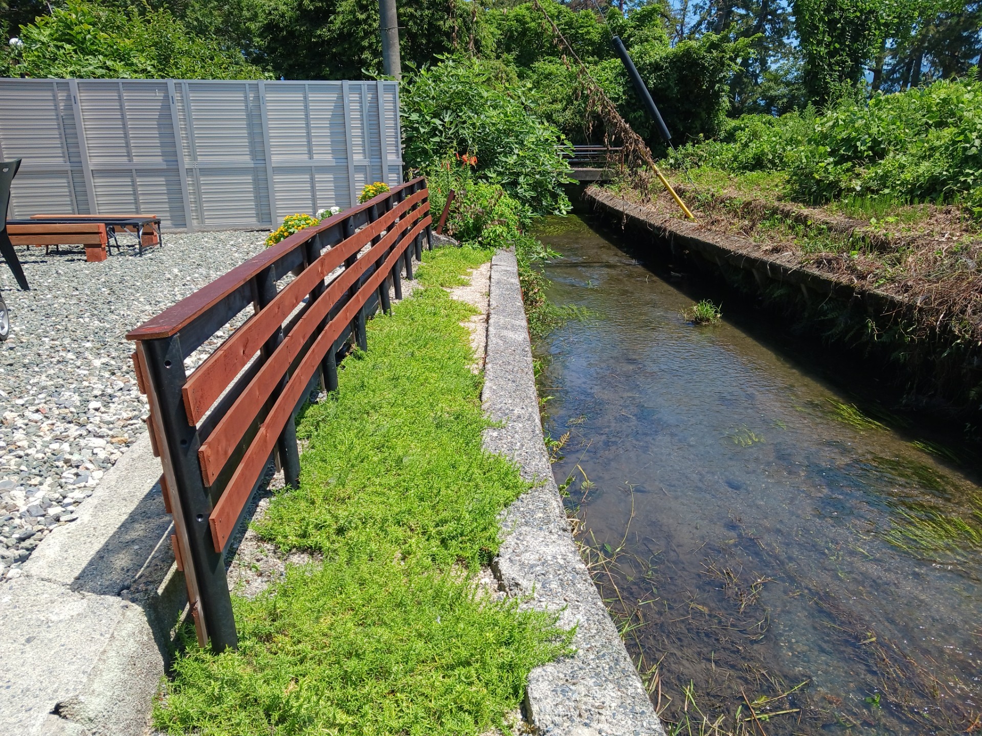 散策路のせせらぎ