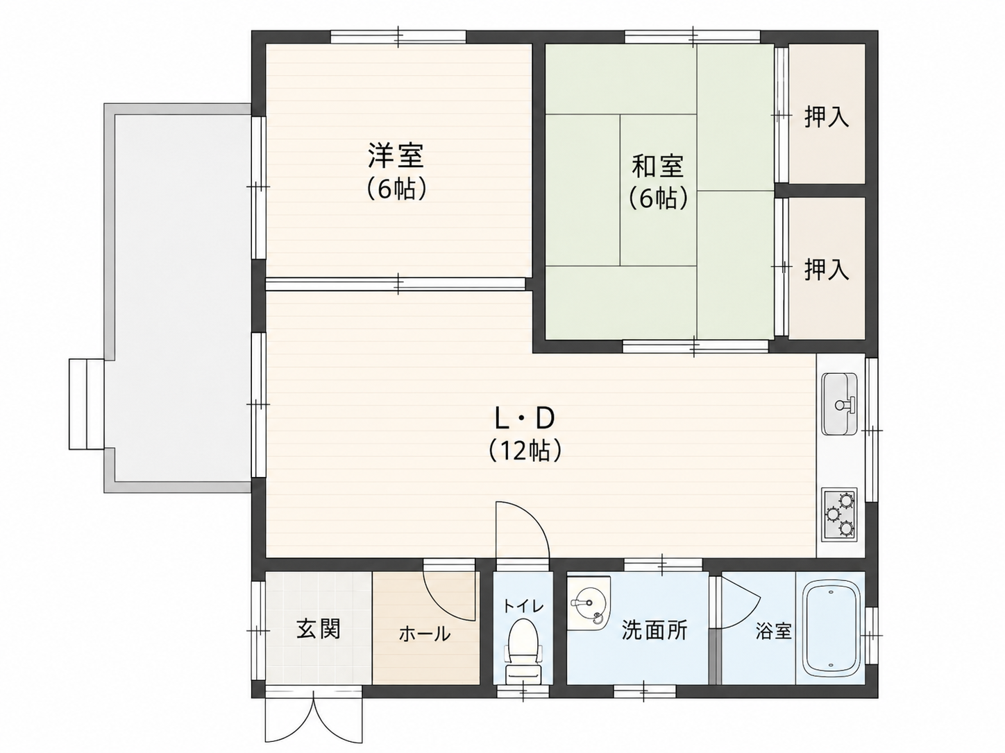FRIENDSびわ湖 間取り図(2LDK・最大6名)
