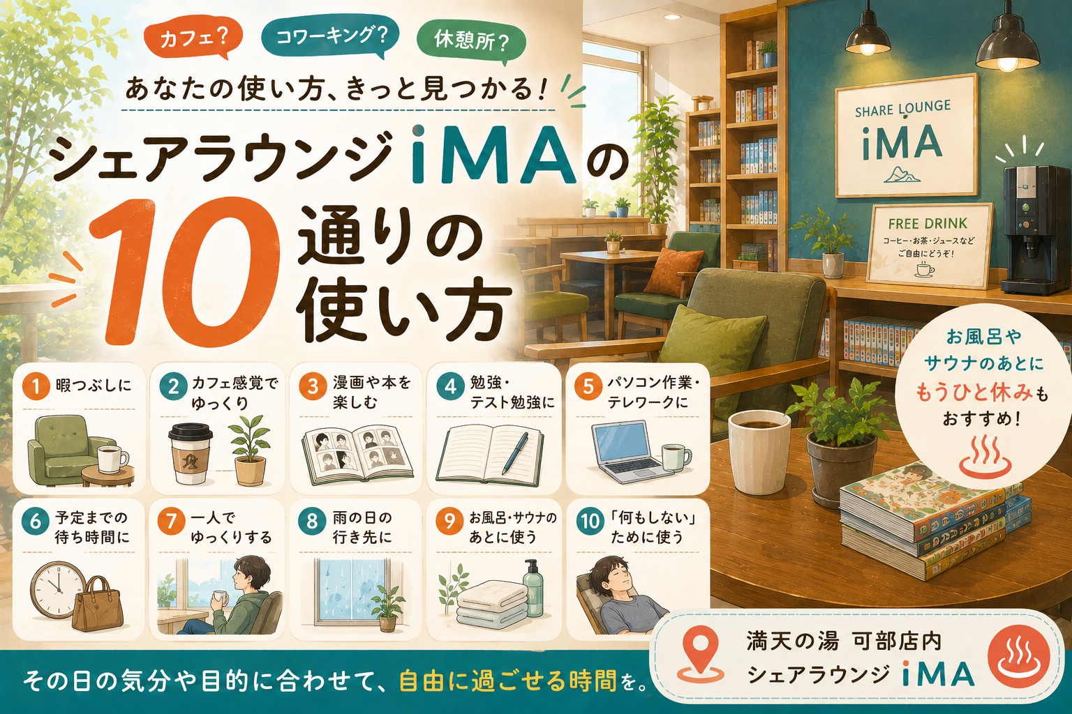 カフェ？コワーキング？休憩所？SHARE LOUNGE iMA の10通りの使い方